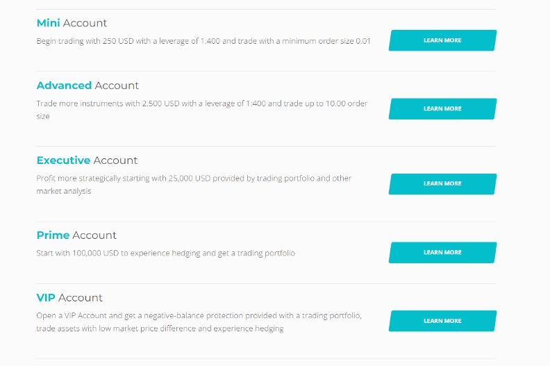 account types